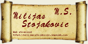 Milijas Stojaković vizit kartica